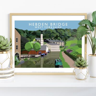 Hebden Bridge, Yorkshire von Künstler Richard O'Neill Kunstdruck