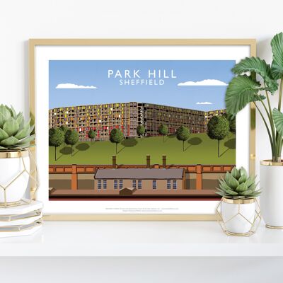 Park Hill, Sheffield por el artista Richard O'Neill - Lámina artística