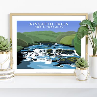 Aysgarth Falls von Künstler Richard O'Neill – 11 x 14 Zoll Kunstdruck