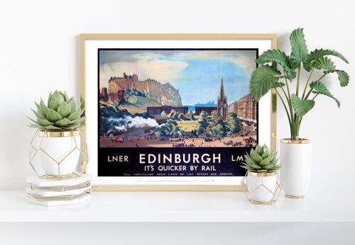 Edinburgh, Quicker By Rail - 11X14” Premium Art Print