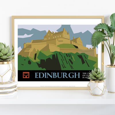 Edimburgo - Castello di Edimburgo - Stampa d'arte premium 11 x 14".