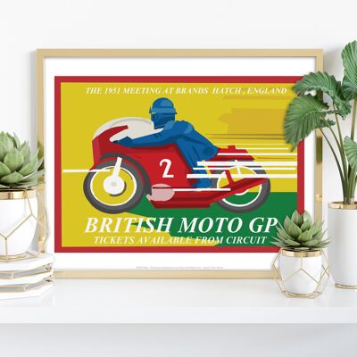 British Moto Gp – Premium-Kunstdruck im Format 11 x 14 Zoll