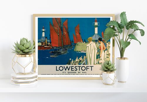 Lowestoft - It's Quicker By Rail - 11X14” Premium Art Print