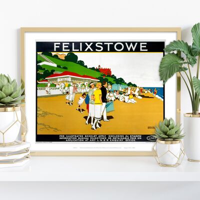 Felixstowe -Lner - Impresión de arte premium de 11X14"