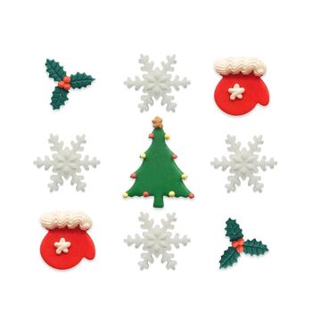 Assortiment Merry Little Christmas Sugarcraft Toppers