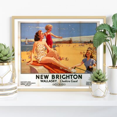 New Brighton Wallasey - En la costa de Cheshire - Lámina artística