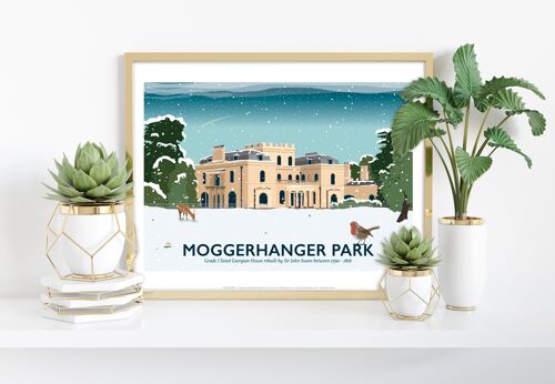 Moggerhanger House Winter By Artist Tabitha Mary Art Print