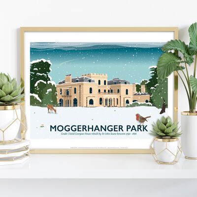 Moggerhanger House Winter dell'artista Tabitha Mary Art Print