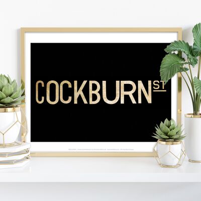 Cockburn Street-testo - 11 x 14" stampa d'arte premium