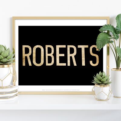 Roberts – Text – 11 x 14 Zoll Premium-Kunstdruck