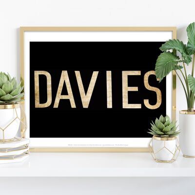 Davies – Text – 11 x 14 Zoll Premium-Kunstdruck