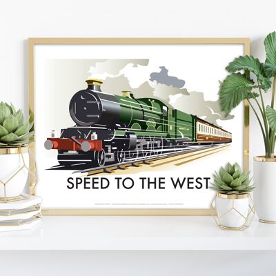 Speed to the West vom Künstler Dave Thompson – Kunstdruck