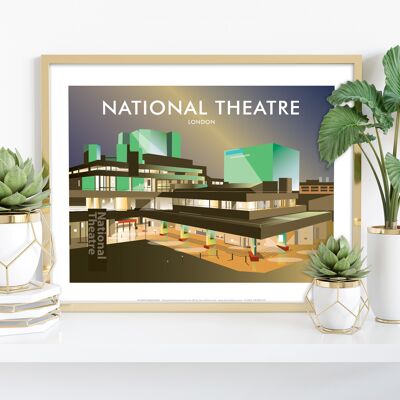 Teatro Nacional por el artista Dave Thompson - 11X14" Lámina artística
