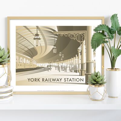 York Railway Station By Artist Dave Thompson - Art Print