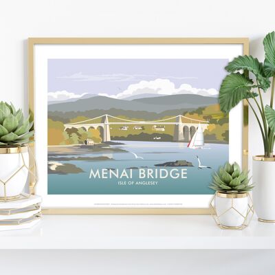 Puente de Menai por el artista Dave Thompson - Impresión de arte premium