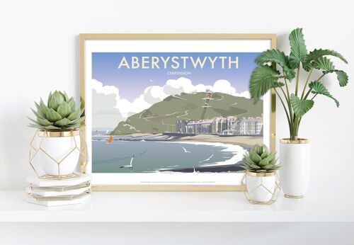 Aberystwyth By Artist Dave Thompson - Premium Art Print