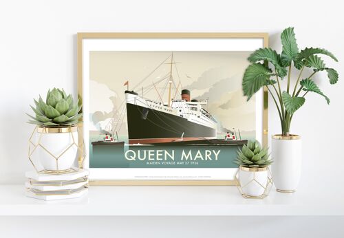 Queen Mary By Artist Dave Thompson - Premium Art Print