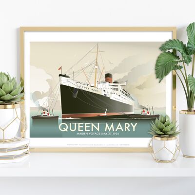 Queen Mary By Artist Dave Thompson - Premium Art Print