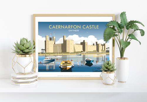 Caernarfon Castle By Artist Dave Thompson - Art Print