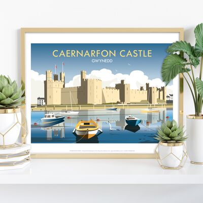 Caernarfon Castle By Artist Dave Thompson - Art Print