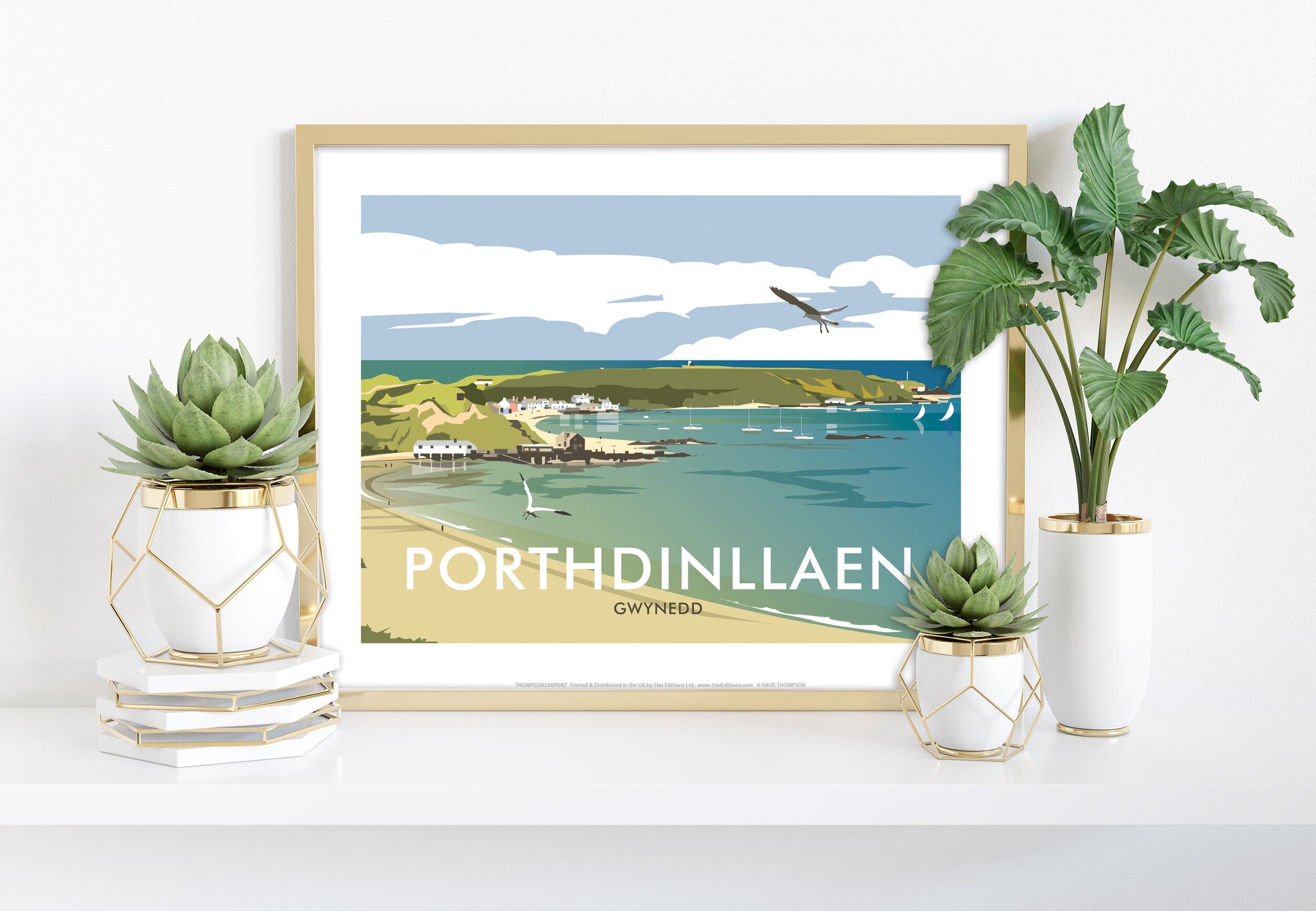 Porthdinllaen dell'artista Dave Thompson - Stampa d'arte premium