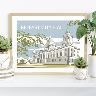 Belfast City Hall von Künstler Dave Thompson - Kunstdruck