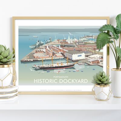Cantiere navale storico, Portsmouth - Stampa artistica di Dave Thompson