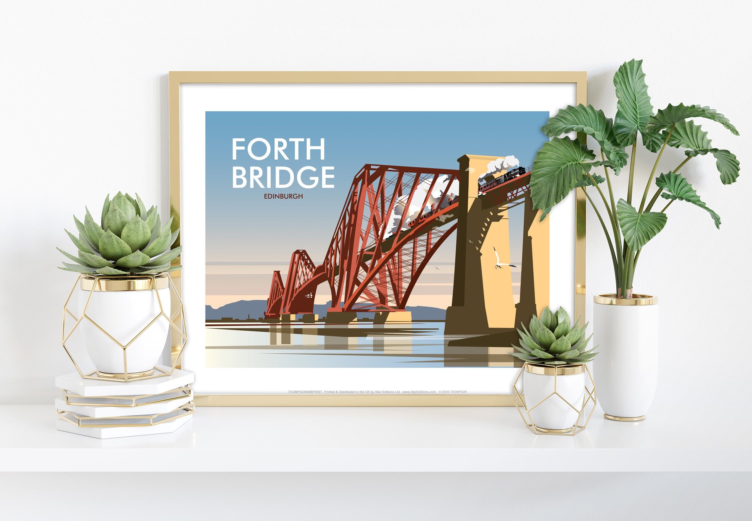 Forth Bridge, Edimburgo dell'artista Dave Thompson Art Print