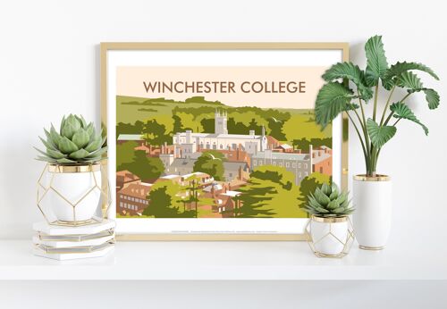 Winchester College By Artist Dave Thompson - Art Print