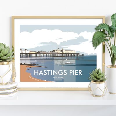 Hastings Pier, East Sussex By Artist Dave Thompson Art Print