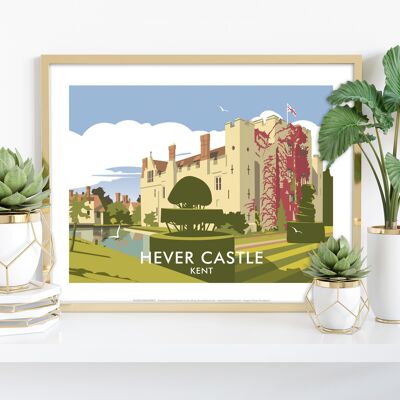 Château de Hever, Kent par l'artiste Dave Thompson - Impression artistique