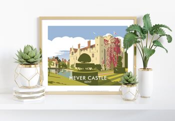 Château de Hever, Kent par l'artiste Dave Thompson - Impression artistique