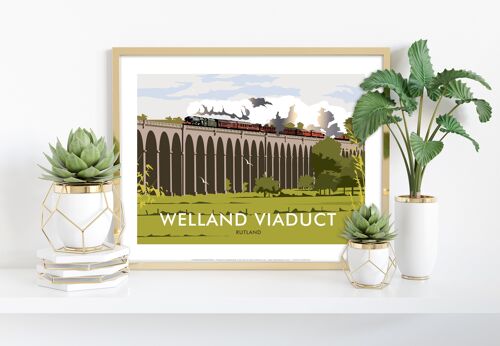 Welland Viaduct, Rutland By Artist Dave Thompson Art Print
