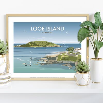 Looe Island By Artist Dave Thompson - Premium Art Print