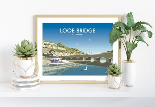 Looe Bridge By Artist Dave Thompson - Premium Art Print