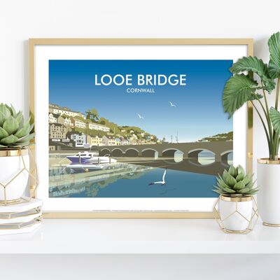 Looe Bridge von Künstler Dave Thompson – Premium-Kunstdruck