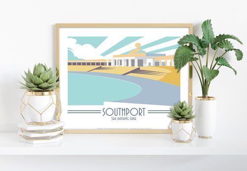 Southport, Sea Bathing Lake - 11X14” Premium Art Print