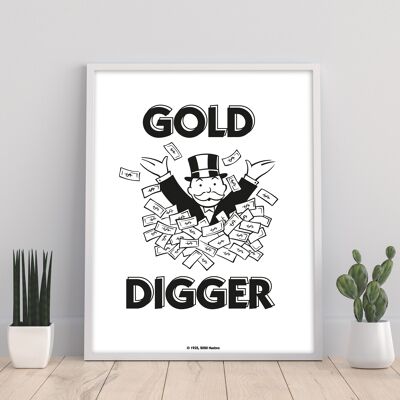 Mucchio di soldi di Monopoly Gold Digger - 11 x 14" stampa d'arte premium