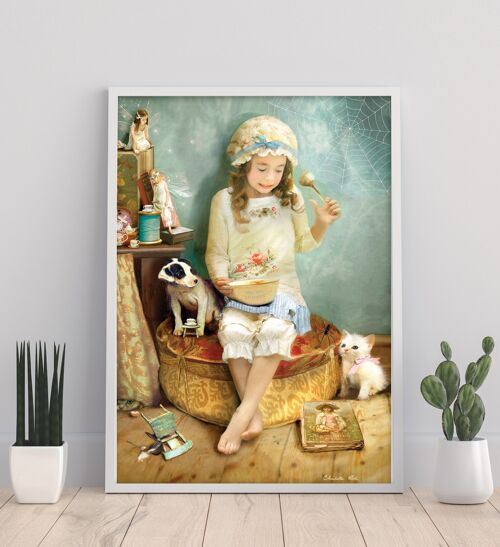 Little Miss Muffet - 11X14” Art Print by Charlotte Bird