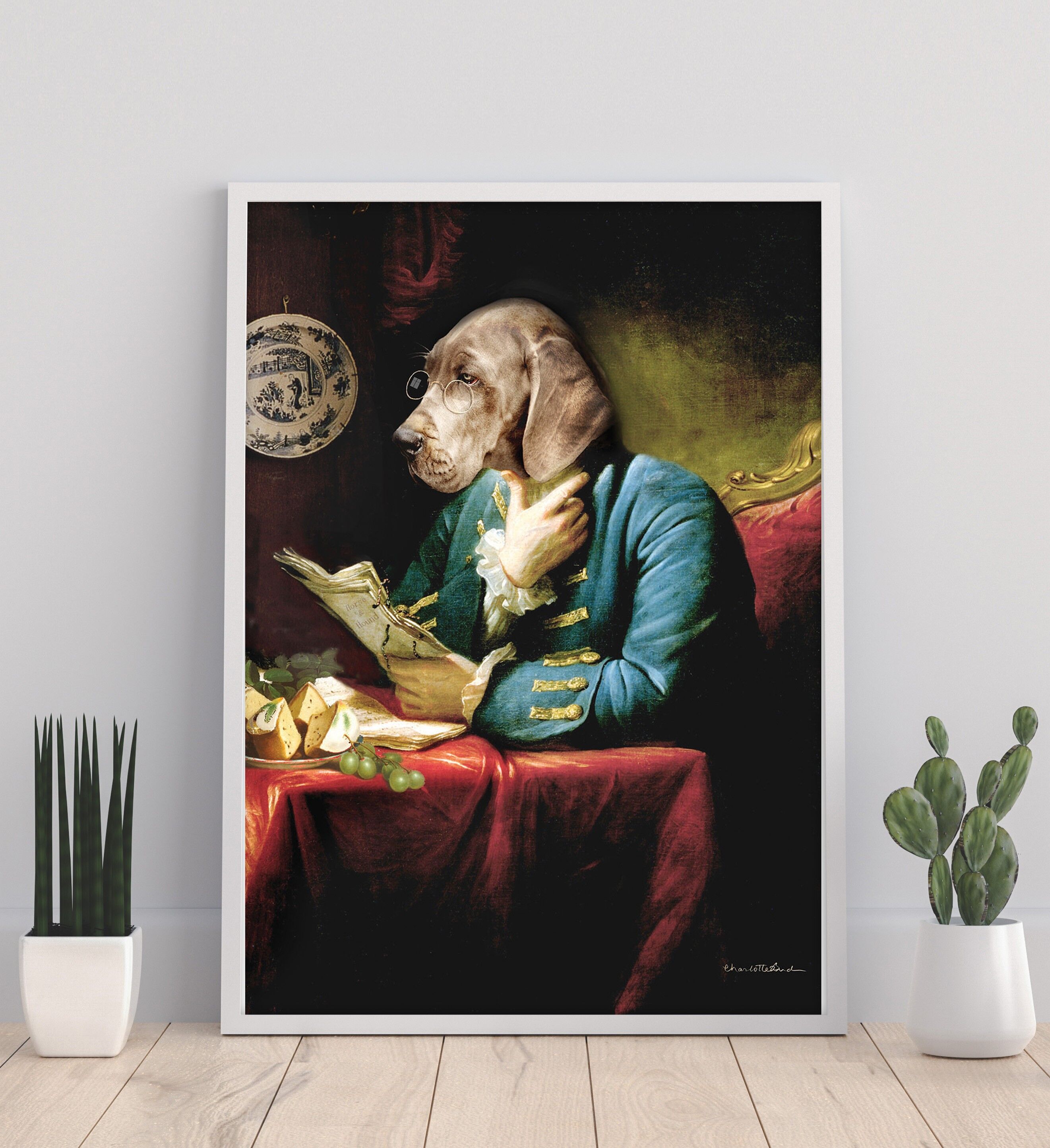 The Library - 11X14” Art Print by Charlotte Bird