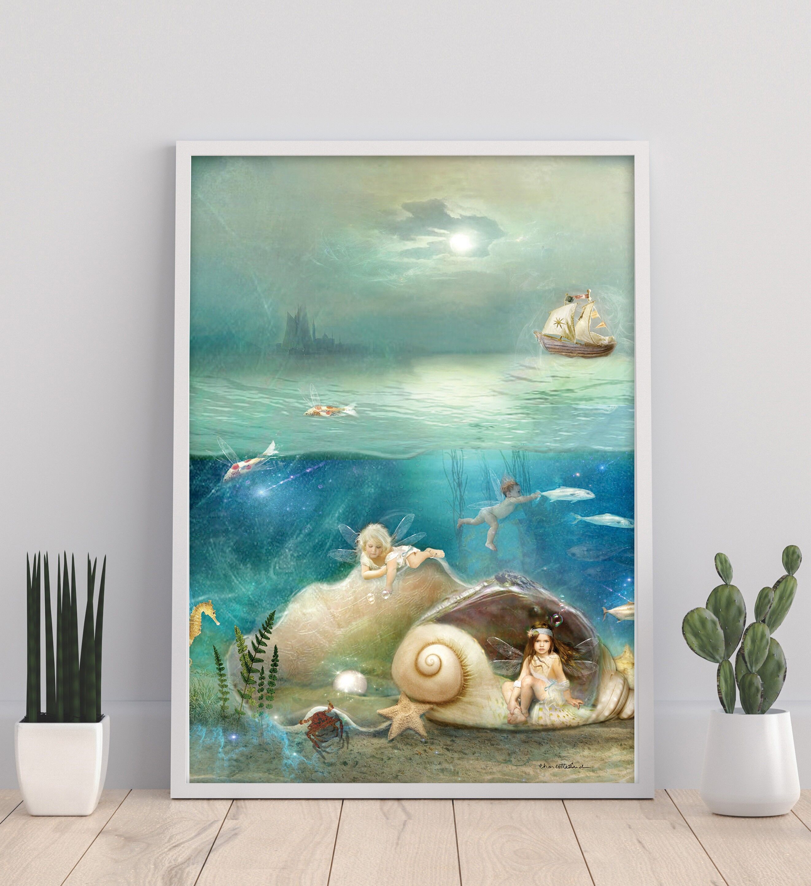 I bambini dell'acqua - 11 x 14" stampa d'arte di Charlotte Bird