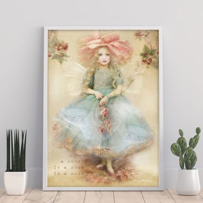 Rose Petal Fairy - 11X14" Art Print par Charlotte Bird