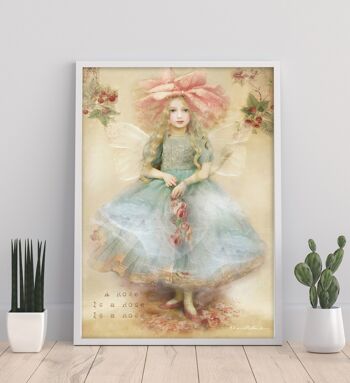 Rose Petal Fairy - 11X14" Art Print par Charlotte Bird