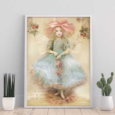 Rose Petal Fairy - 11X14” Art Print by Charlotte Bird