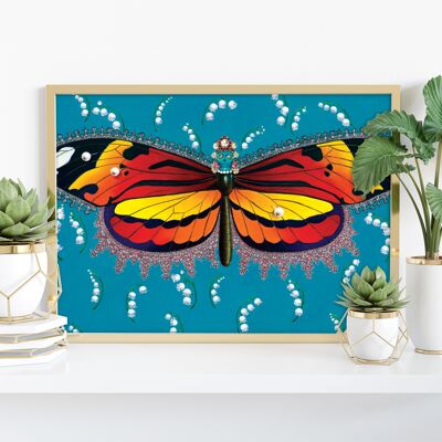Schmetterling mit Maiglöckchen – 11 x 14 Zoll Kunstdruck
