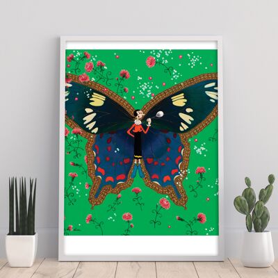 Butterfly With Olive Oyl - 11X14” Art Print