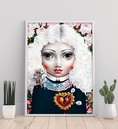 Girl With Big Heart 11X14” Art Print by Liva Pakalne Fanelli