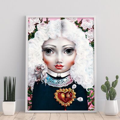 Girl With Big Heart 11X14” Art Print by Liva Pakalne Fanelli