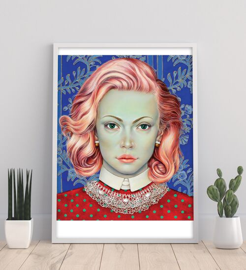 Girl With Pink Hair 11X14” Art Print by Liva Pakalne Fanelli