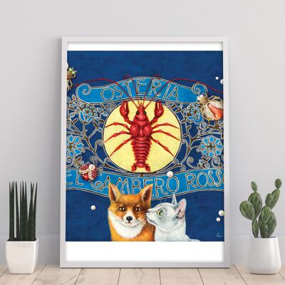 Lobster Restaurant -11X14” Art Print by Liva Pakalne Fanelli